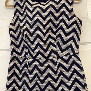 Limited zig zag blue and white semi formal dress